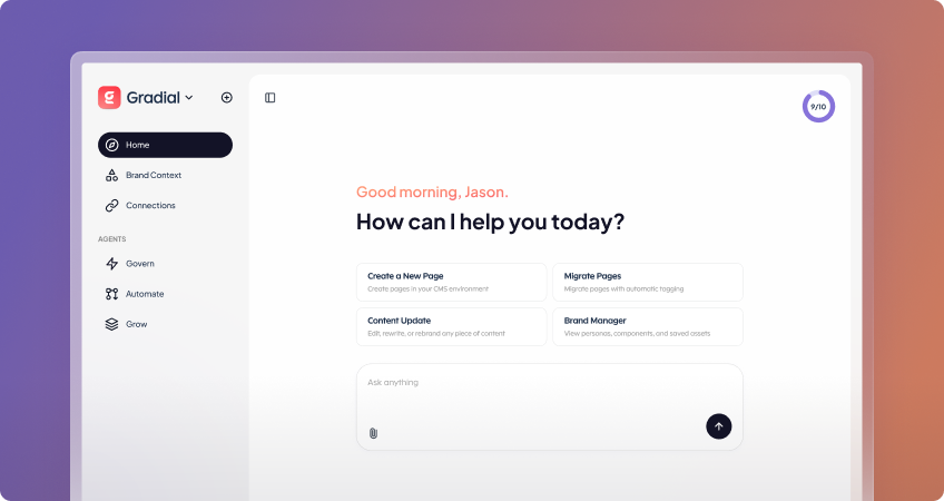 Gradial dashboard UI example