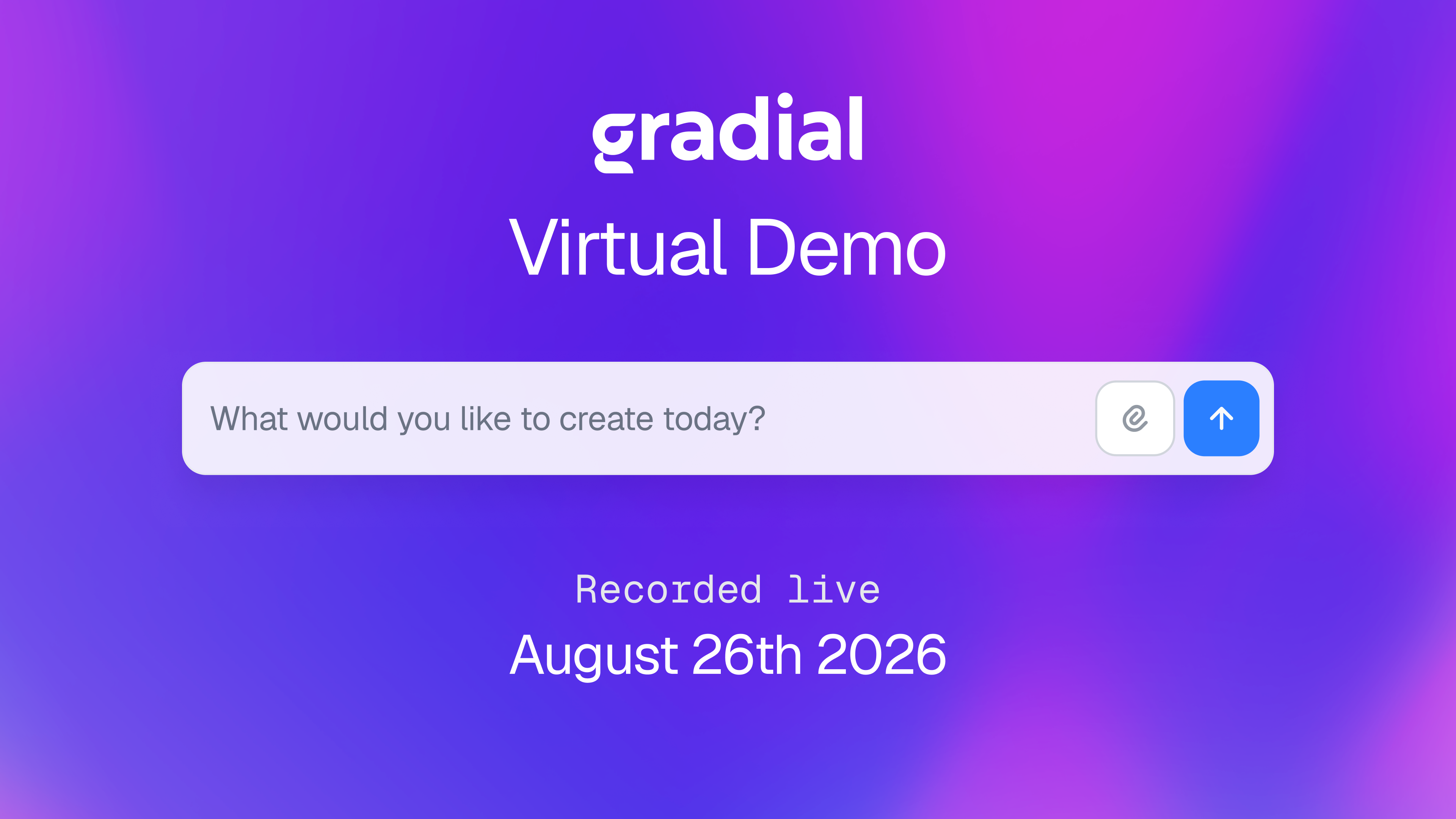Gradial Virtual Demo recording from August 26, 2026
