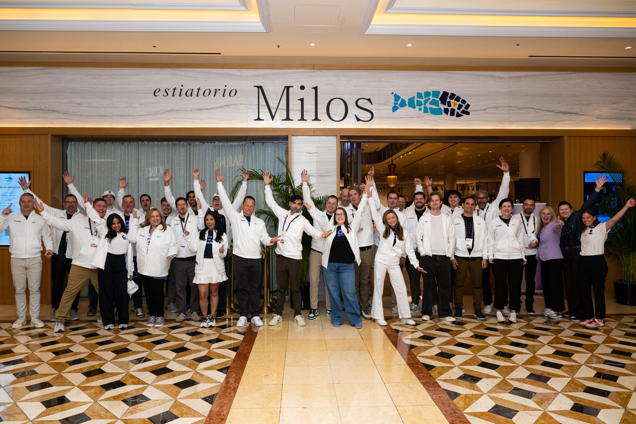 Gradial team gathered at estiatorio Milos during Adobe Summit 2026
