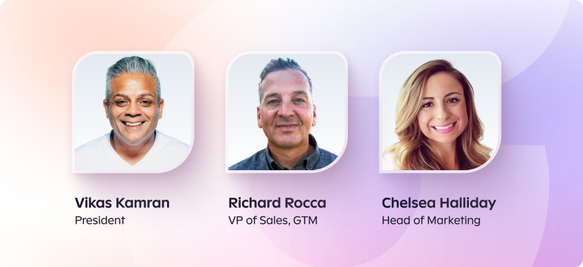 Vikas Kamran, Richard Rocca, and Chelsea Halliday