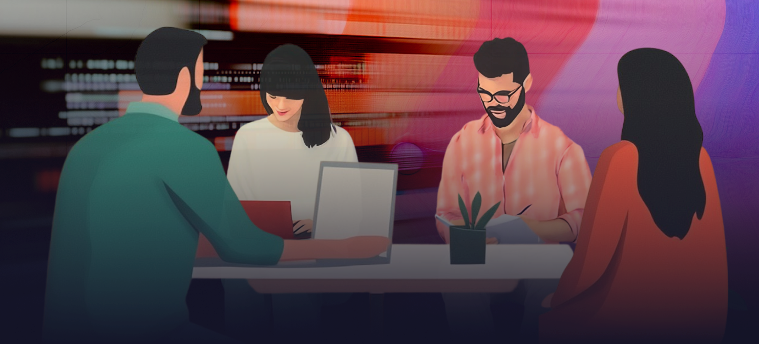 Team discussion in office - Blog hero image