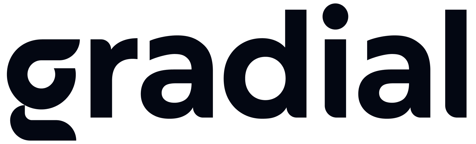 Gradial wordmark, dark version